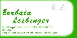 borbala leibinger business card